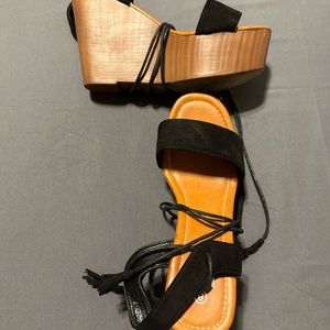 Brown and black wedges